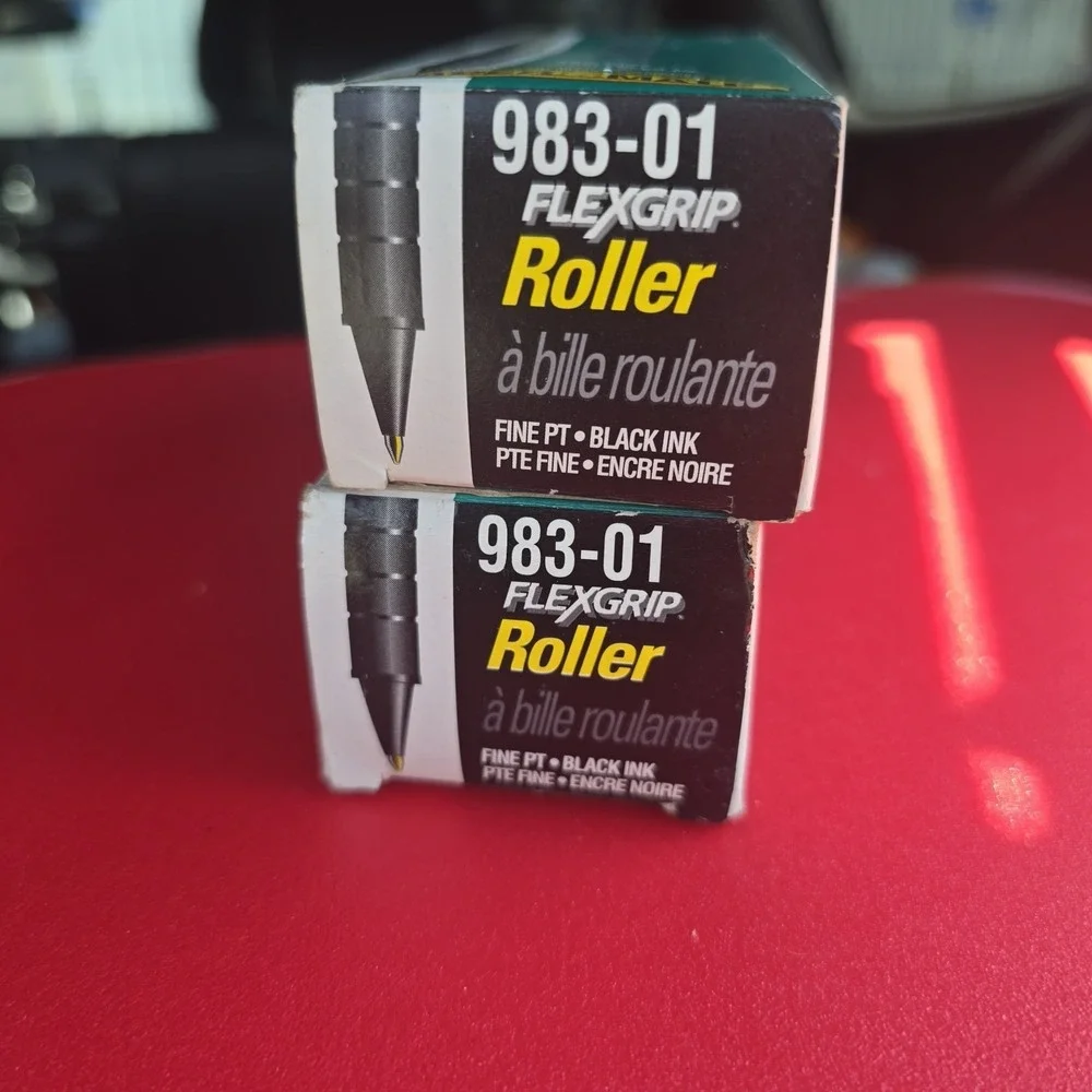 Vintage 1992 Paper Mate FlexGrip Roller Pens 24 Count Fine Point‎ Black Ink USA